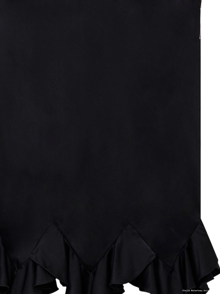 Affordable ruffled satin McCartney Stella skirt Women midi 0323